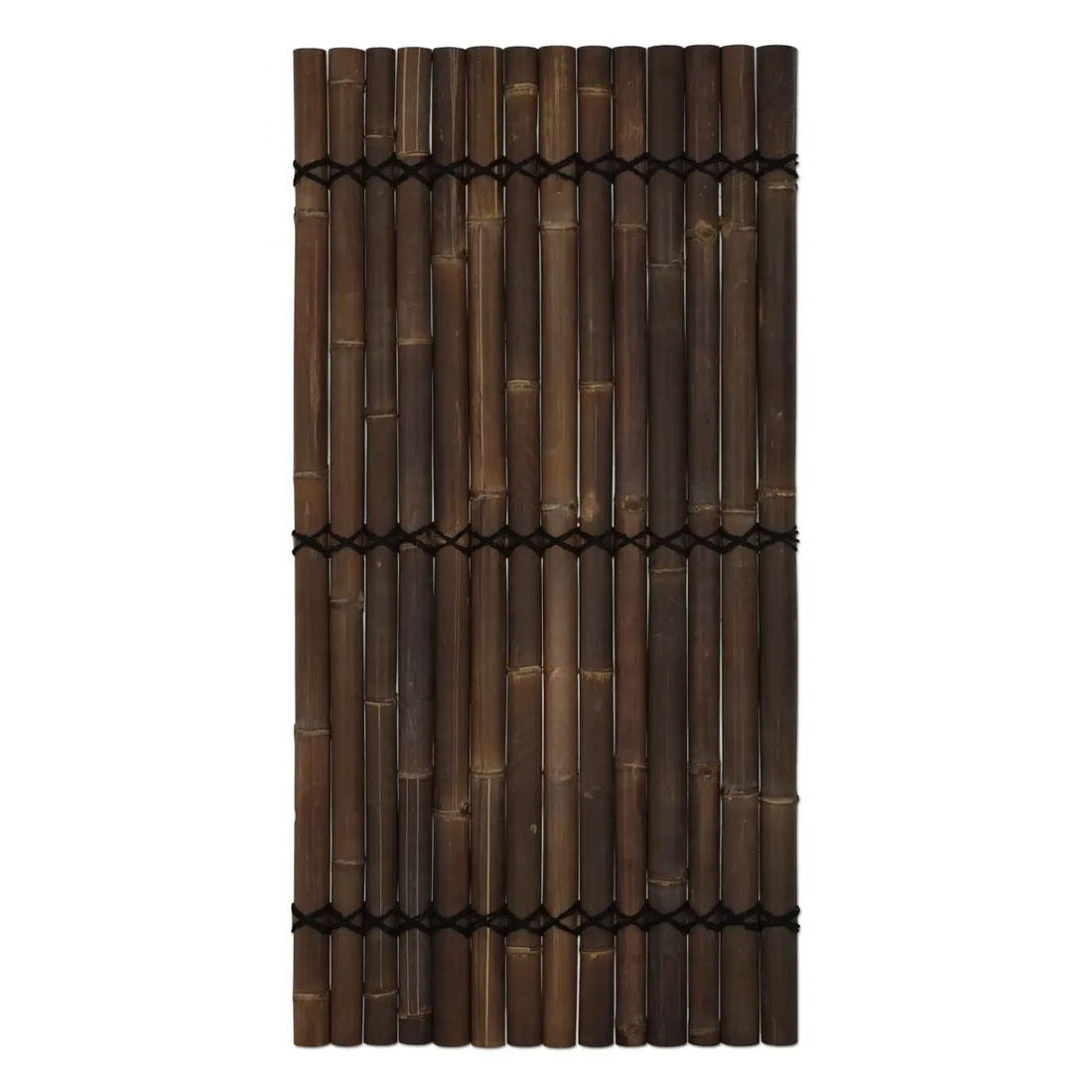 Halbrund-Bambusstab-Panel dunkelbraun